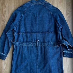 Denim trench coat